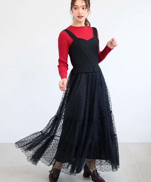 MISCH MASCH（ミッシュマッシュ）の「ベーシックボトルネックリブニット/MM438307（ニット/セーター・レディース・ホワイト/レッド/グレー/ブルー/ブラック・ﾌﾘ-）」の7枚目の写真