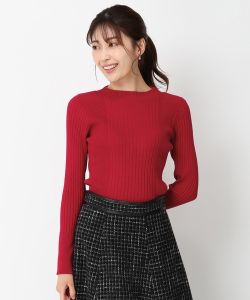 セール】ベーシックボトルネックリブニット/MM438307（ニット/セーター