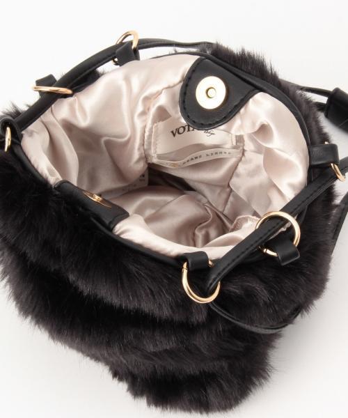 BEAMS LIGHTS Women's（ビームスライツ ウィメンズ）の「VOTAN TOKYO×BEAMS LIGHTS / ファーサークル（ショルダーバッグ・レディース・ブラック/ベージュ・ONE SIZE）」の3枚目の写真