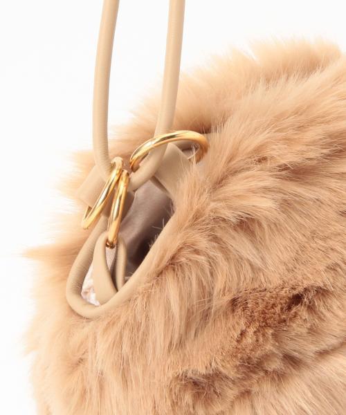 BEAMS LIGHTS Women's（ビームスライツ ウィメンズ）の「VOTAN TOKYO×BEAMS LIGHTS / ファーサークル（ショルダーバッグ・レディース・ブラック/ベージュ・ONE SIZE）」の12枚目の写真