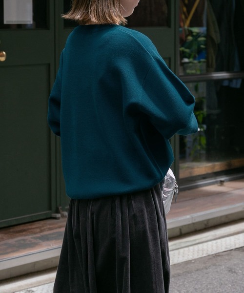 FORK&SPOON（フォークアンドスプーン）の「『洗濯可』FORK&SPOON　ミラノリブクルーネックプルオーバー（ニット/セーター・レディース・モカ/グリーン系その他/チャコールグレー・1）」の12枚目の写真