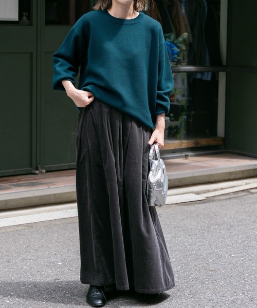 FORK&SPOON（フォークアンドスプーン）の「『洗濯可』FORK&SPOON　ミラノリブクルーネックプルオーバー（ニット/セーター・レディース・モカ/グリーン系その他/チャコールグレー・1）」の15枚目の写真