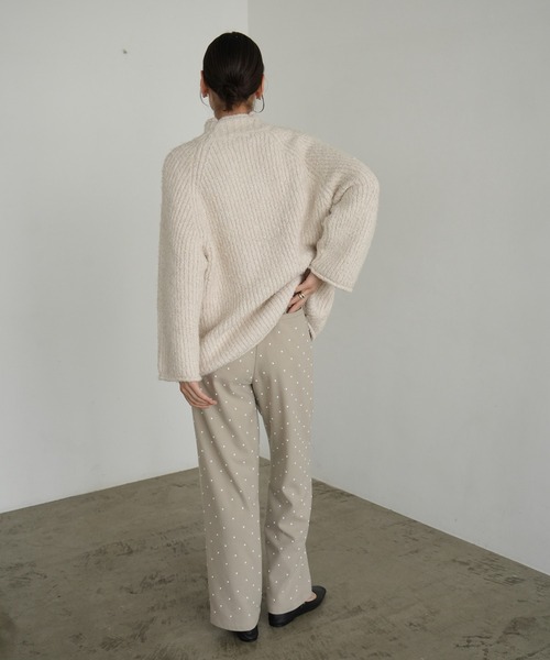 トップス MALLYARN ROLL NECK KNIT TOPS セール】MALLYARN ROLL NECK KNIT TOPS（ニット/セーター