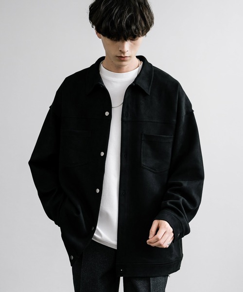 オーバーサイズ カットスエードCPOシャツジャケット（シャツ/ブラウス