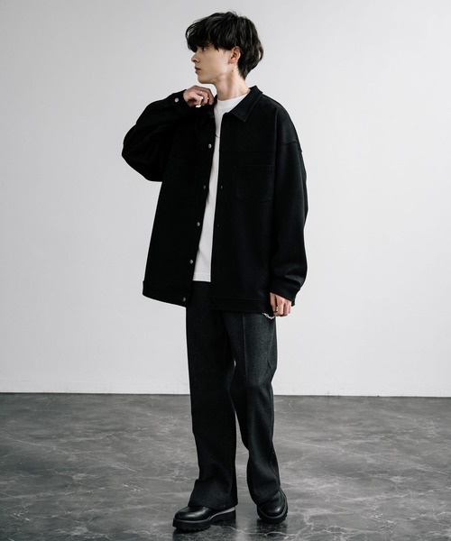 オーバーサイズ カットスエードCPOシャツジャケット（シャツ/ブラウス