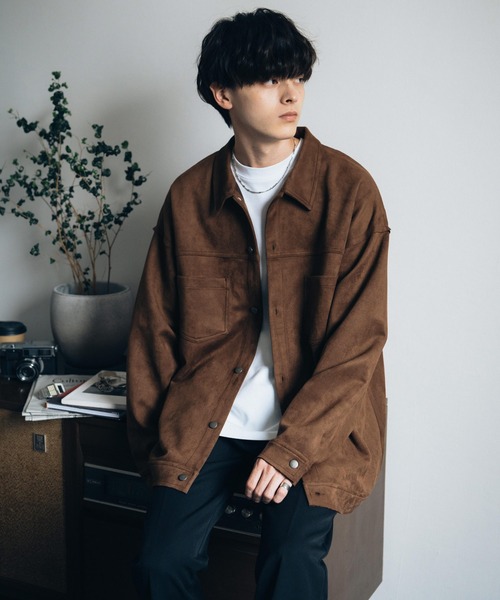 オーバーサイズ カットスエードCPOシャツジャケット（シャツ/ブラウス