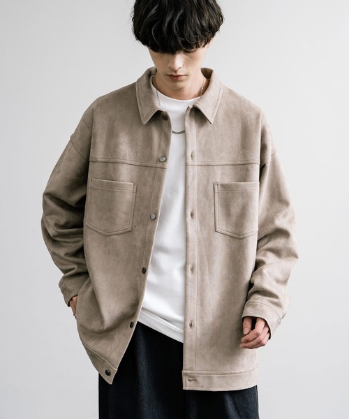 Stone オーバーサイズシャツジャケットOlive Stone オーバーサイズシャツジャケットOlive ORGANIC COTTON TWILL