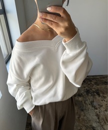 Amiur | 2way off shoulder pullover / 2wayオフショルダープルオーバー(Tシャツ/カットソー)