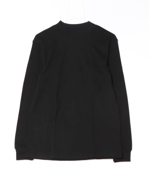 HANES(ヘインズ)の「【HANES/ヘインズ】ハイネックスムースロングスリーブT HM4-A205(Tシャツ/カットソー・メンズ・ブラック/ホワイト・LARGE/MEDIUM/X-LARGE)」の2枚目の写真