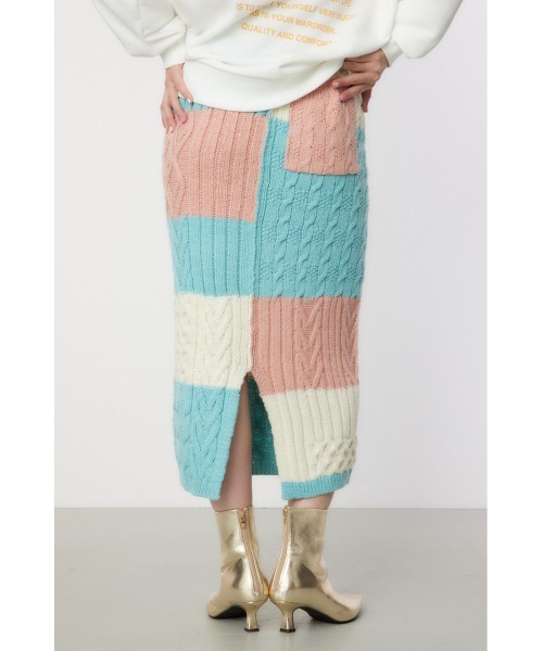 RODEO CROWNS WIDE BOWL（ロデオクラウンズワイドボウル）の「Custom ケーブルニット スカート（スカート・レディース・グリーン系その他/ピンク系その他/レッド系その他/パープル系その他・FREE）」の7枚目の写真