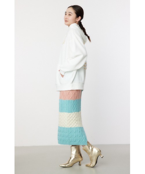 RODEO CROWNS WIDE BOWL（ロデオクラウンズワイドボウル）の「Custom ケーブルニット スカート（スカート・レディース・グリーン系その他/ピンク系その他/レッド系その他/パープル系その他・FREE）」の8枚目の写真