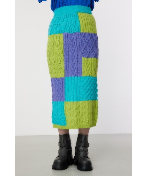 RODEO CROWNS WIDE BOWL（ロデオクラウンズワイドボウル）の「Custom ケーブルニット スカート（スカート・レディース・グリーン系その他/ピンク系その他/レッド系その他/パープル系その他・FREE）」の10枚目の写真