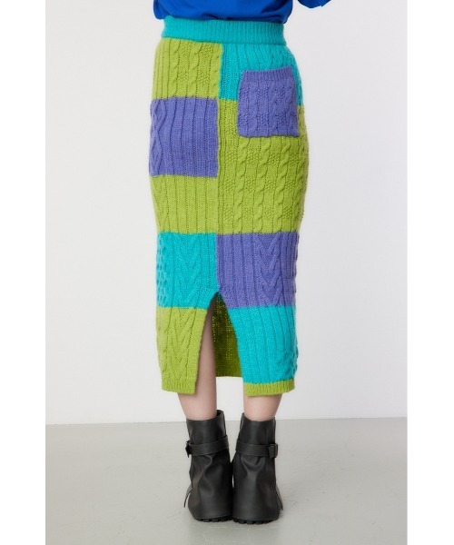 RODEO CROWNS WIDE BOWL（ロデオクラウンズワイドボウル）の「Custom ケーブルニット スカート（スカート・レディース・グリーン系その他/ピンク系その他/レッド系その他/パープル系その他・FREE）」の12枚目の写真