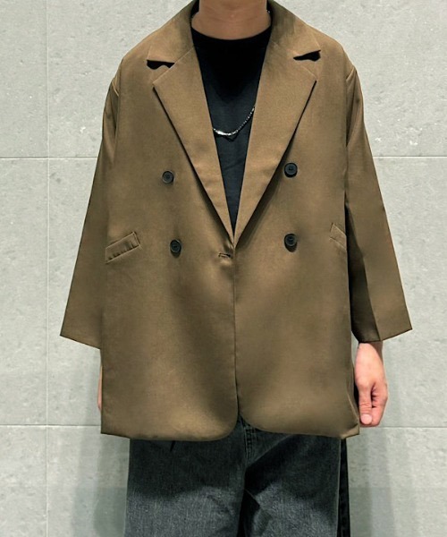 PARKS TOKYO SELECT(パークストウキョウセレクト)の「ダブルテーラードジャケット(テーラードジャケット・メンズ・ブラック/カーキ・SMALL/MEDIUM/LARGE/X-LARGE)」の13枚目の写真