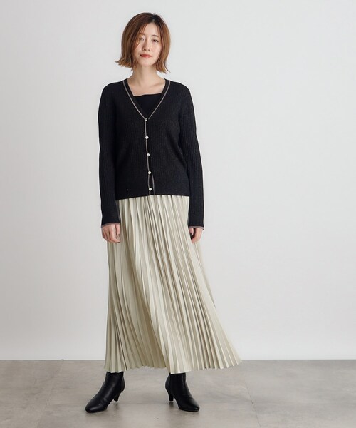 grove（グローブ）の「スウェーディサテンプリーツスカート（スカート・レディース・ナチュラル/ベージュ系その他5/ブラウン系その他/モスグリーン系1/ダークグレー/ブラック系・02/03/01/04/05）」の20枚目の写真