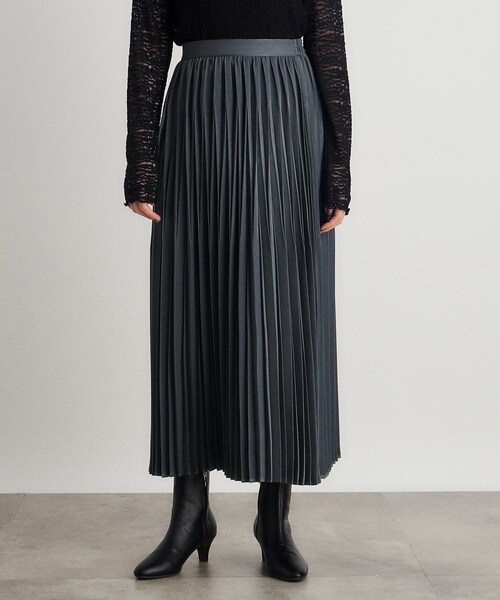 grove（グローブ）の「スウェーディサテンプリーツスカート（スカート・レディース・ナチュラル/ベージュ系その他5/ブラウン系その他/モスグリーン系1/ダークグレー/ブラック系・02/03/01/04/05）」の10枚目の写真