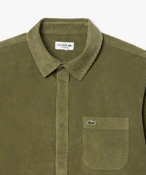 LACOSTE（ラコステ）の「エッセンシャルコーデュロイシャツ（シャツ/ブラウス・メンズ・カーキ/ダークネイビー/キャメル/ダークブラウン・41/40/39/38）」の15枚目の写真