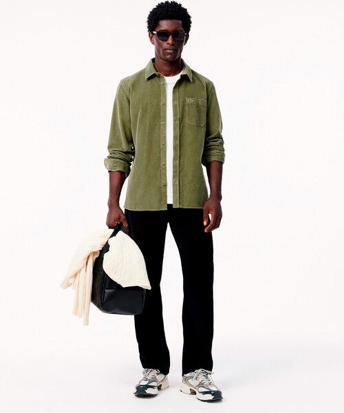 LACOSTE（ラコステ）の「エッセンシャルコーデュロイシャツ（シャツ/ブラウス・メンズ・カーキ/ダークネイビー/キャメル/ダークブラウン・41/40/39/38）」の17枚目の写真