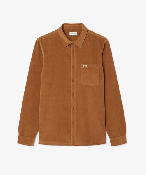 LACOSTE（ラコステ）の「エッセンシャルコーデュロイシャツ（シャツ/ブラウス・メンズ・カーキ/ダークネイビー/キャメル/ダークブラウン・41/40/39/38）」の20枚目の写真