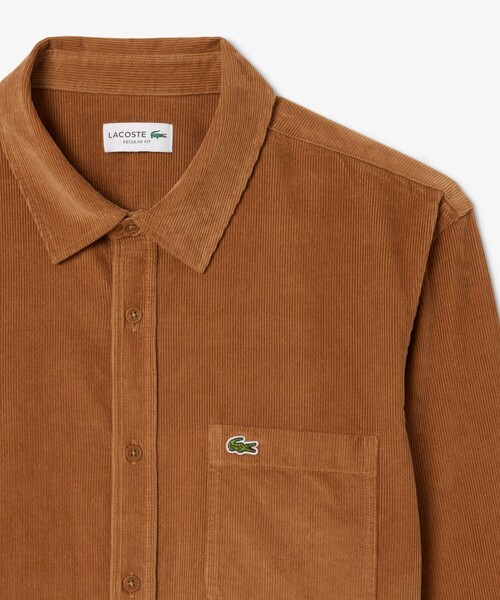 LACOSTE（ラコステ）の「エッセンシャルコーデュロイシャツ（シャツ/ブラウス・メンズ・カーキ/ダークネイビー/キャメル/ダークブラウン・41/40/39/38）」の21枚目の写真