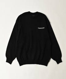 【ADAMPATEK/アダムパテック】shaggy logo crew knit / シャギーロゴ ルーズクルーネックニット