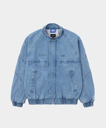 HUF スウェットデニムジャケット リメイク hemp HUF ハフ デニムジャケット デニムパーカー COLTON HOODED ZIP