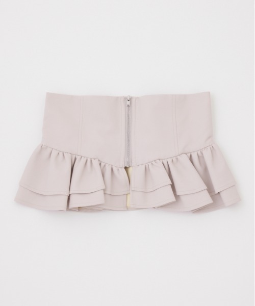 rienda(リエンダ)の「フェイクレザーコルセット 秋服 冬服(ベルト・レディース・ブラック/ベージュ・FREE)」の1枚目の写真