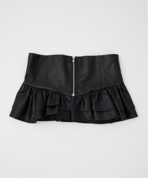 rienda(リエンダ)の「フェイクレザーコルセット 秋服 冬服(ベルト・レディース・ブラック/ベージュ・FREE)」の2枚目の写真