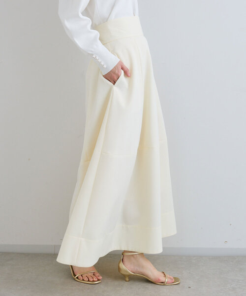 【セール】【美シルエット】フクレジャガードロングスカート（スカート）｜La boutique BonBon（ラブティックボンボン）