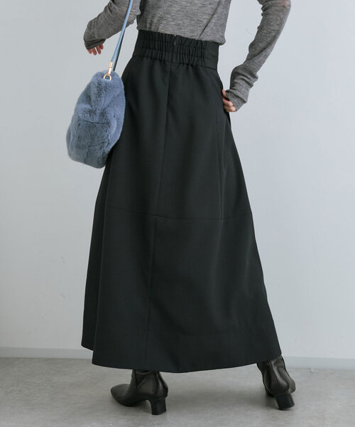 【セール】【美シルエット】フクレジャガードロングスカート（スカート）｜La boutique BonBon（ラブティックボンボン）