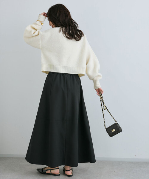 【セール】【美シルエット】フクレジャガードロングスカート（スカート）｜La boutique BonBon（ラブティックボンボン）