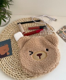 Mignonjour（ミニョンジュール）の「FReePLACe/もこもこくまポーチ