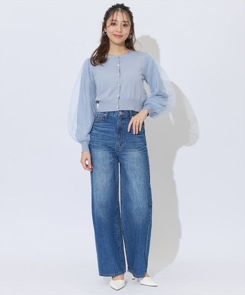 AND COUTURE（アンドクチュール）の「デニムバギーパンツ（その他パンツ・レディース・ダークブルー/ブラック・SMALL/MEDIUM）」の20枚目の写真