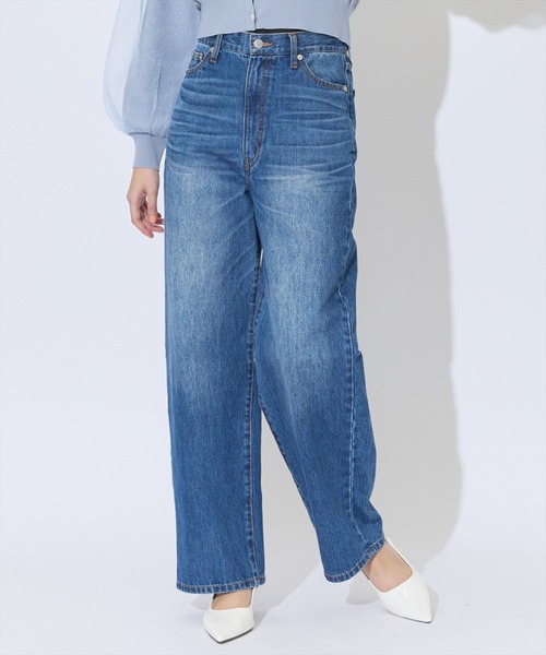 AND COUTURE（アンドクチュール）の「デニムバギーパンツ（その他パンツ・レディース・ダークブルー/ブラック・SMALL/MEDIUM）」の21枚目の写真