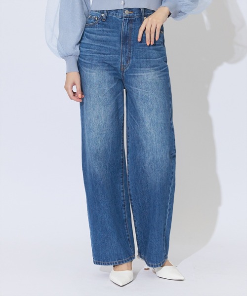 AND COUTURE（アンドクチュール）の「デニムバギーパンツ（その他パンツ・レディース・ダークブルー/ブラック・SMALL/MEDIUM）」の22枚目の写真