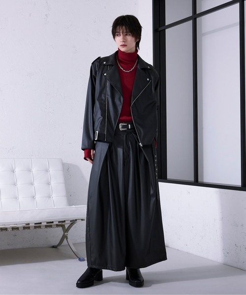 Ellno Loset(エルノロゼット)の「ハカマタックワイドパンツ/SETUP対応(その他パンツ・メンズ・ブラック・LARGE/MEDIUM/SMALL)」の7枚目の写真