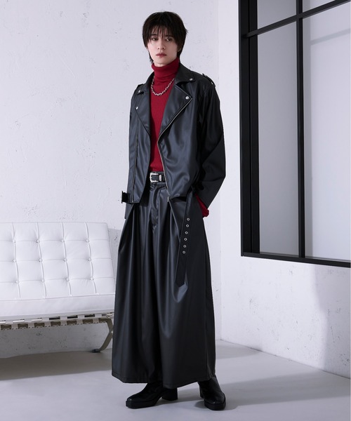 Ellno Loset(エルノロゼット)の「ハカマタックワイドパンツ/SETUP対応(その他パンツ・メンズ・ブラック・LARGE/MEDIUM/SMALL)」の8枚目の写真