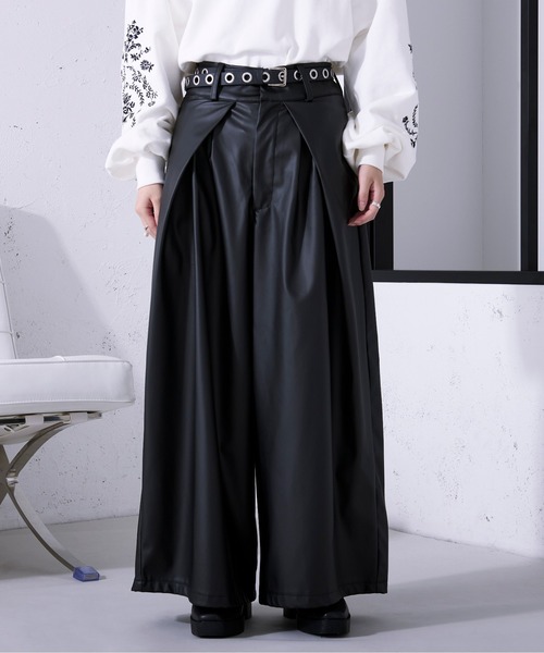 Ellno Loset(エルノロゼット)の「ハカマタックワイドパンツ/SETUP対応(その他パンツ・メンズ・ブラック・LARGE/MEDIUM/SMALL)」の11枚目の写真