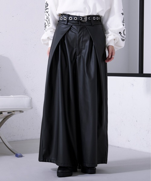 Ellno Loset(エルノロゼット)の「ハカマタックワイドパンツ/SETUP対応(その他パンツ・メンズ・ブラック・LARGE/MEDIUM/SMALL)」の13枚目の写真