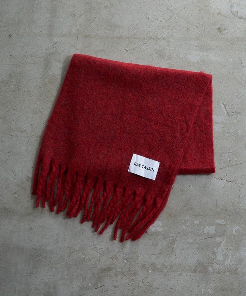 RAY CASSIN(レイカズン)の「デカネームボリュームマフラー(マフラー・レディース・アイボリー/ブラック/ブルー/レッド/ブルー系その他2・FREE)」の10枚目の写真