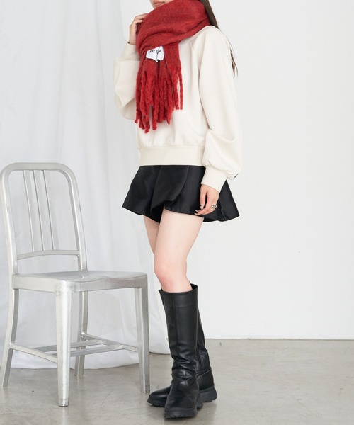 RAY CASSIN(レイカズン)の「デカネームボリュームマフラー(マフラー・レディース・アイボリー/ブラック/ブルー/レッド/ブルー系その他2・FREE)」の13枚目の写真