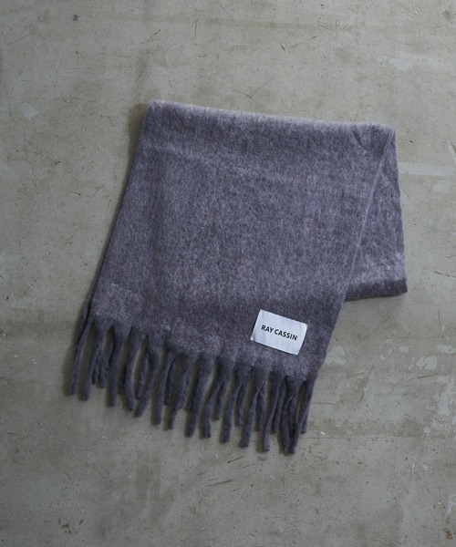 RAY CASSIN(レイカズン)の「デカネームボリュームマフラー(マフラー・レディース・アイボリー/ブラック/ブルー/レッド/ブルー系その他2・FREE)」の14枚目の写真