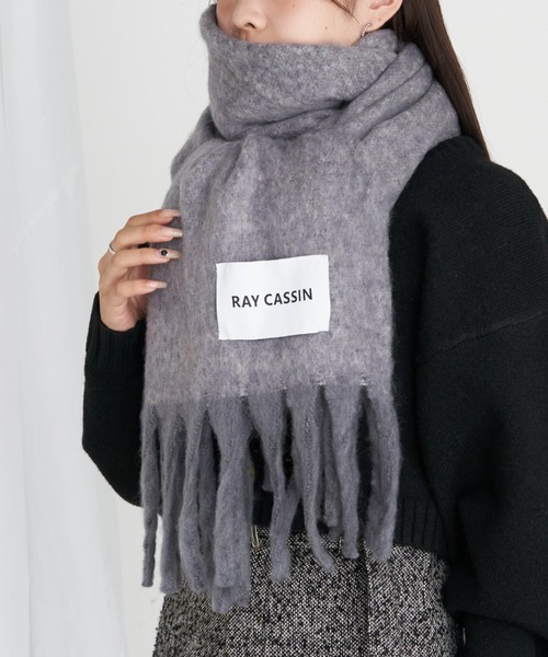 RAY CASSIN(レイカズン)の「デカネームボリュームマフラー(マフラー・レディース・アイボリー/ブラック/ブルー/レッド/ブルー系その他2・FREE)」の15枚目の写真