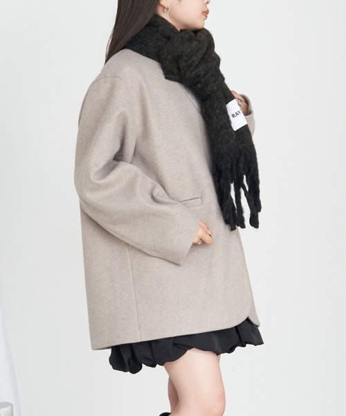 RAY CASSIN(レイカズン)の「デカネームボリュームマフラー(マフラー・レディース・アイボリー/ブラック/ブルー/レッド/ブルー系その他2・FREE)」の21枚目の写真