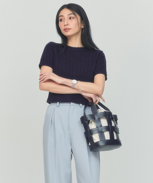 BLUE×PALANG(ブルーパラン)の「【販売終了】WOVEN BASKET BAG(ショルダーバッグ・レディース・ブルー/ネイビー・FREE)」の10枚目の写真