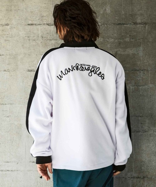 Mark Gonzales（マーク・ゴンザレス）の「【WEB・直営店限定】MARK GONZALES ARTWORK COLLECTION(マーク ゴンザレス)袖ラインフリースジャケット（スウェット・メンズ・パープル/ブラック/チャコール/グリーン/ホワイト・XL/L/M）」の19枚目の写真