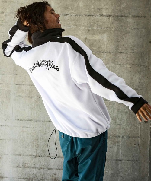 Mark Gonzales（マーク・ゴンザレス）の「【WEB・直営店限定】MARK GONZALES ARTWORK COLLECTION(マーク ゴンザレス)袖ラインフリースジャケット（スウェット・メンズ・パープル/ブラック/チャコール/グリーン/ホワイト・XL/L/M）」の20枚目の写真