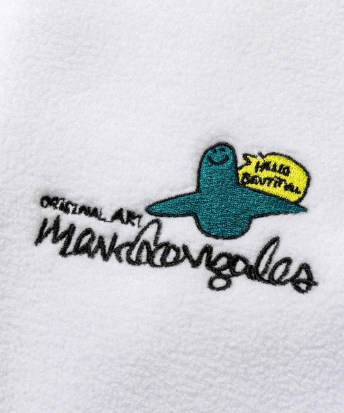 Mark Gonzales（マーク・ゴンザレス）の「【WEB・直営店限定】MARK GONZALES ARTWORK COLLECTION(マーク ゴンザレス)袖ラインフリースジャケット（スウェット・メンズ・パープル/ブラック/チャコール/グリーン/ホワイト・XL/L/M）」の7枚目の写真