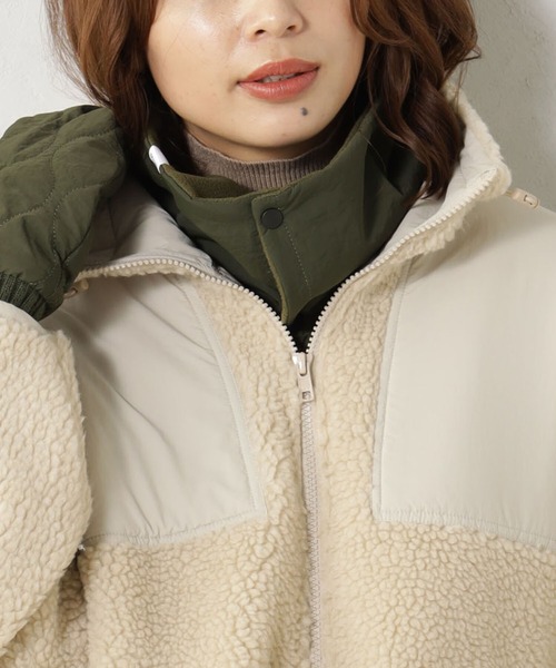 FOUND GOOD（ファウンドグッド）の「キルティングスヌード（ネックウォーマー/スヌード・レディース・ネイビー/ブラック・FREE）」の5枚目の写真