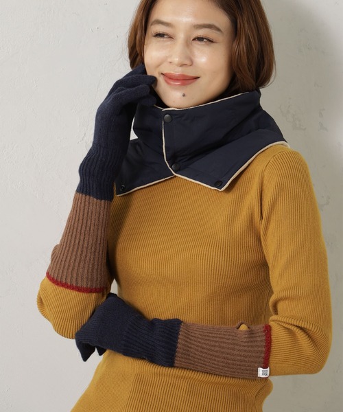 FOUND GOOD（ファウンドグッド）の「キルティングスヌード（ネックウォーマー/スヌード・レディース・ネイビー/ブラック・FREE）」の8枚目の写真